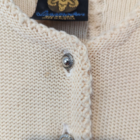 Vintage Christmas Sweater Lanamoden Salzburg Germany Holiday Jacket Womens - Picture 8 of 9